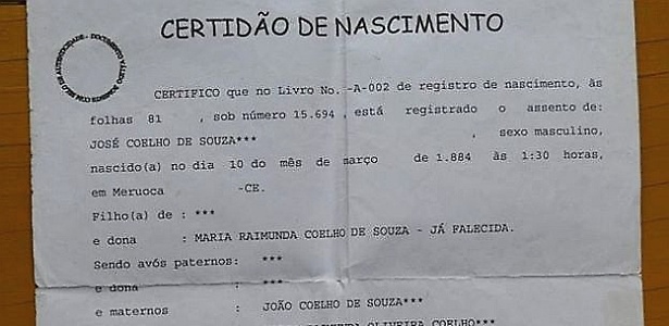 certidao-de-jose-coelho-de-souza-que-pode-vir-a-ser-o-homem-mais-velho-do-mundo-1452881937720_615x300