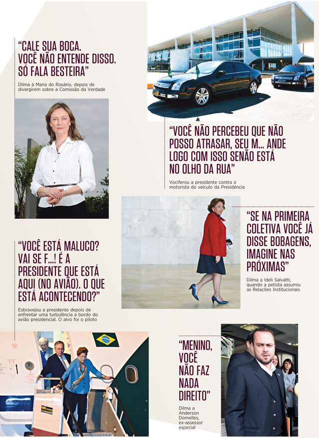 Ilustração da reportagem da IstoÉ mostra supostos destemperos da presidente