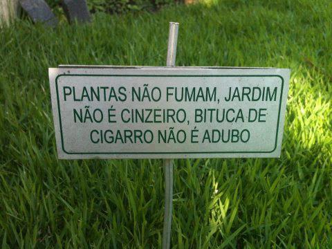 PLACA NÃO JOGUE CIGARROS NO CHÃO